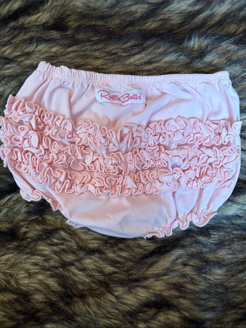 Ruffle Butts Light Pink Ruffle Bloomers/Diaper Cover Size 2T/3T